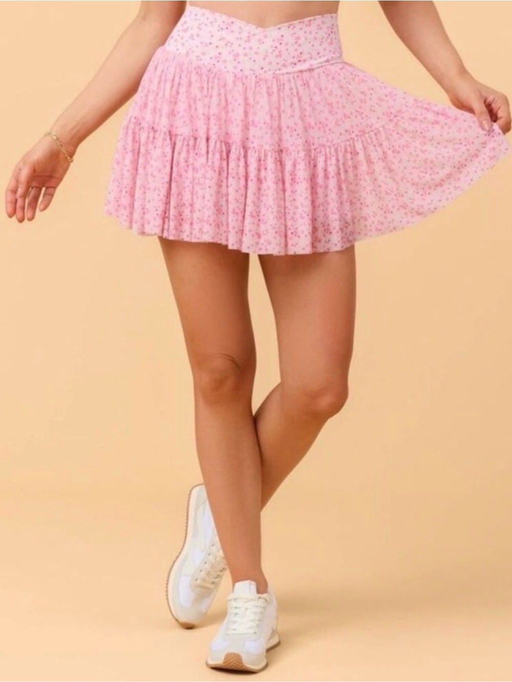 NWT! Blogilates Viral Taylor Swift Popflex Ballerina Skirt Skort Pink Floral Sm